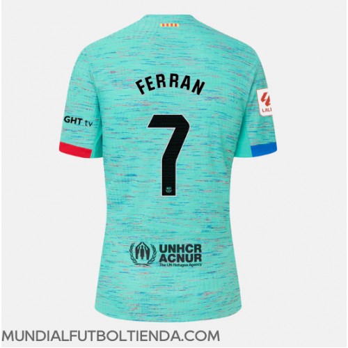 Camiseta Barcelona Ferran Torres #7 Tercera Equipación Replica 2023-24 para mujer mangas cortas